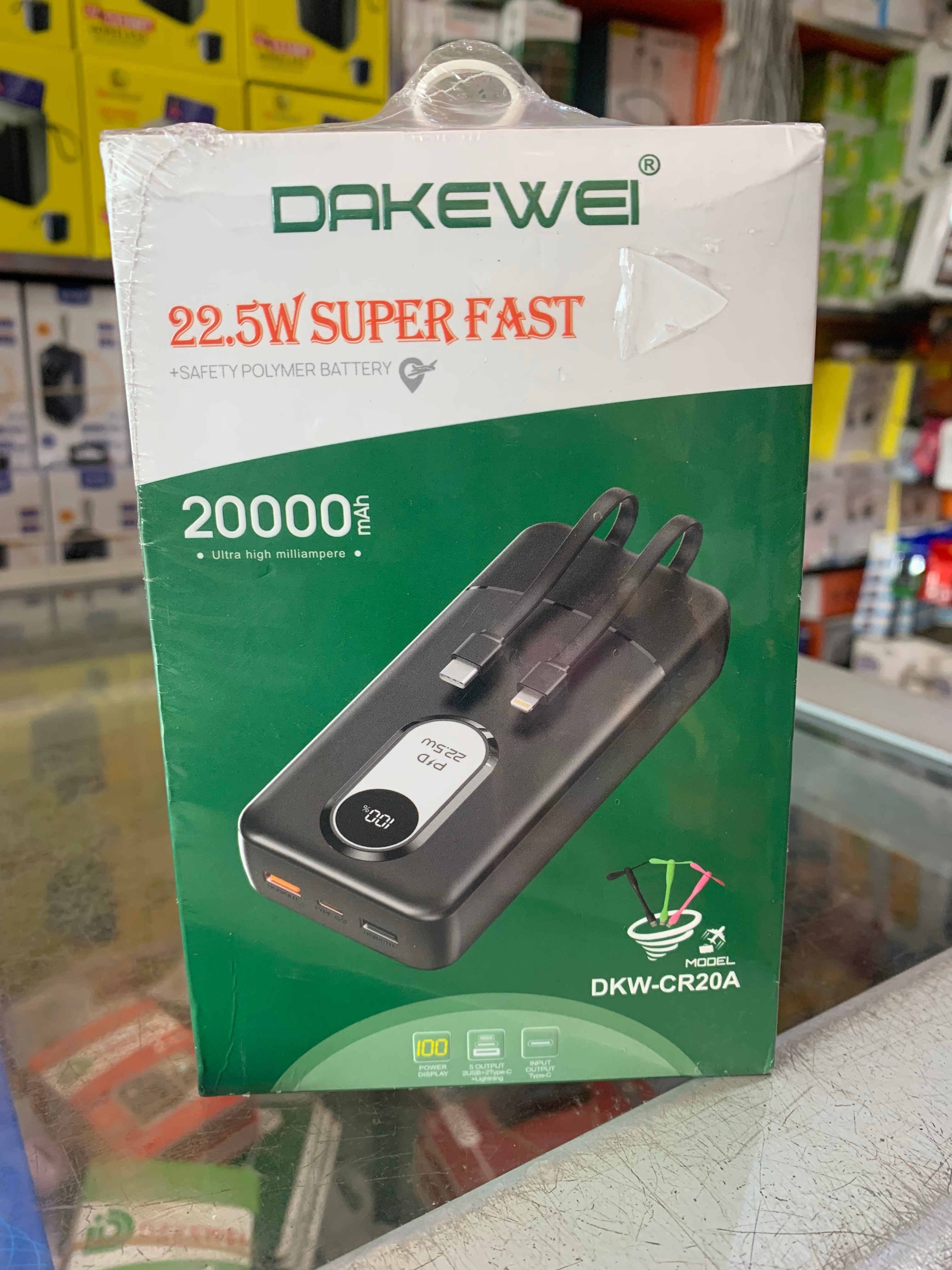 Batterie Externe 20000mAh Dakewei - Charge Rapide 22.5W | Sénégal